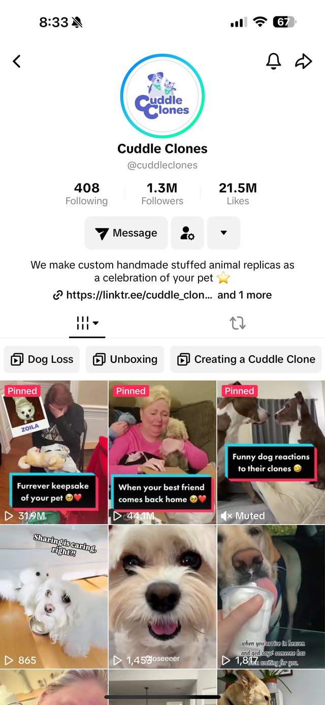 Cuddle Clones Instagram after