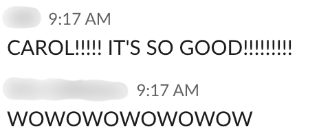 Client review screenshot